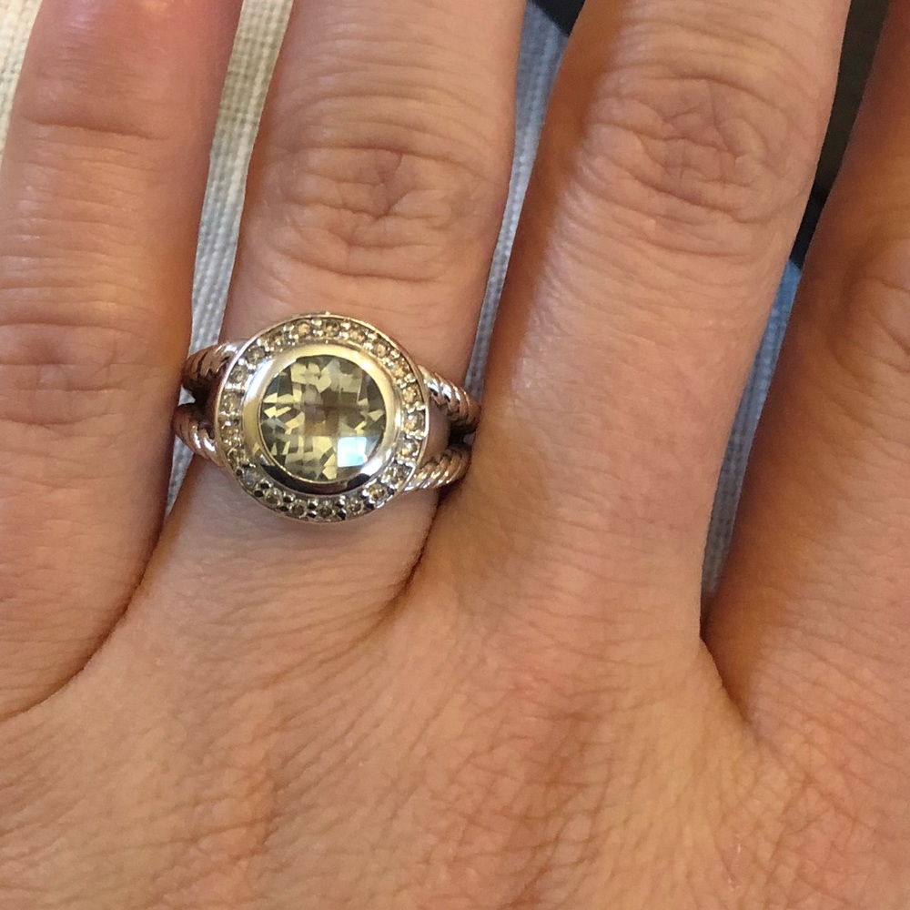 David Yurman Petite Albion Prasiolite Ring